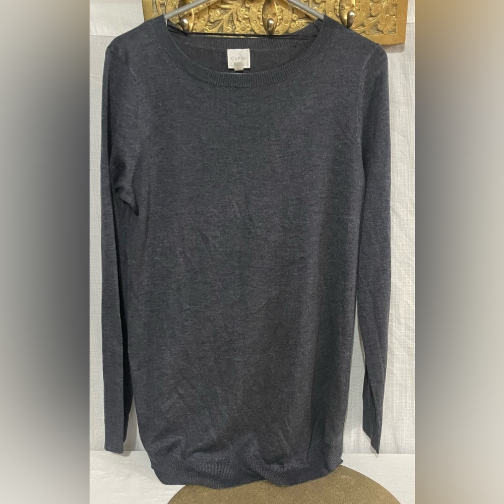 Cupio Charcoal Crewneck Long-Sleeve Sweater